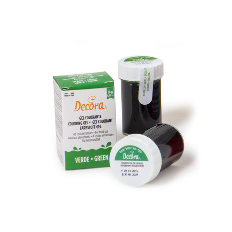 Decora Intense bladgroen gel voedingskleurstof voor beslag, cremes en fondant, 28 g