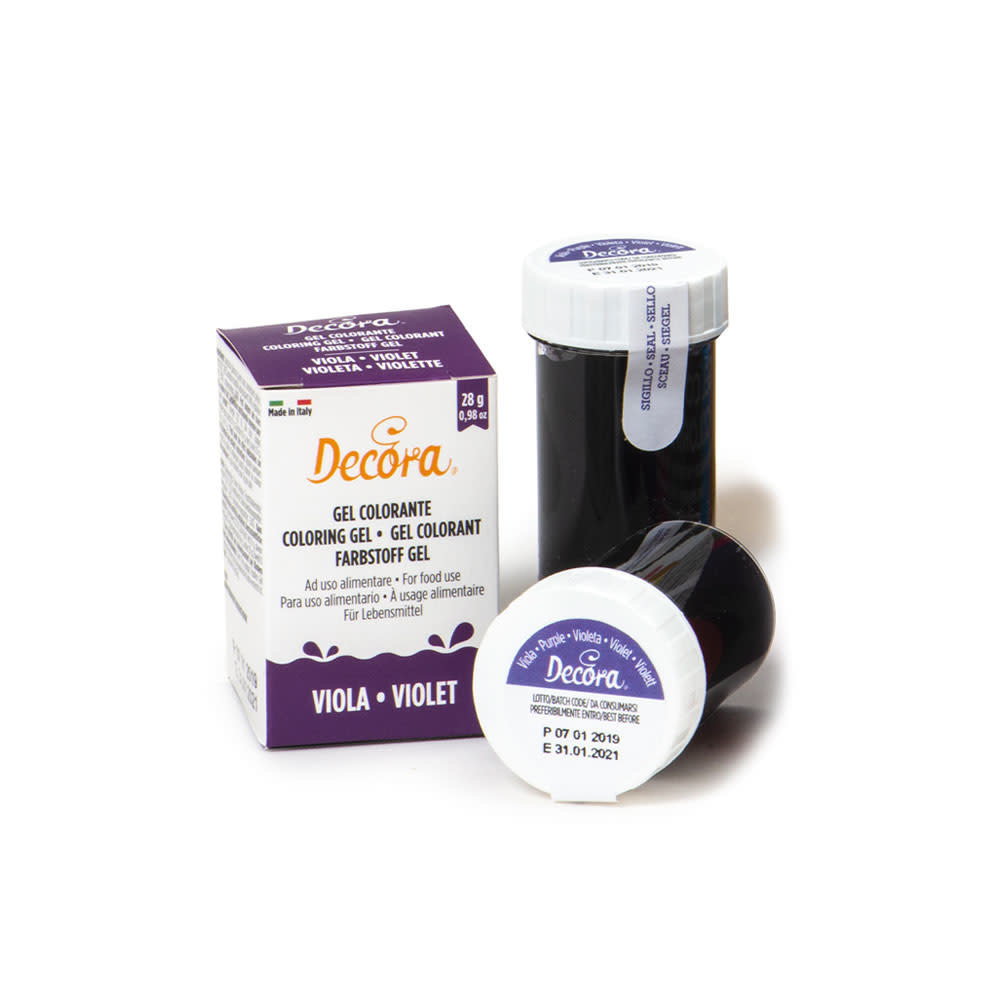 Decora Intense paars gel voedingskleurstof voor beslag, cremes en fondant, 28 g