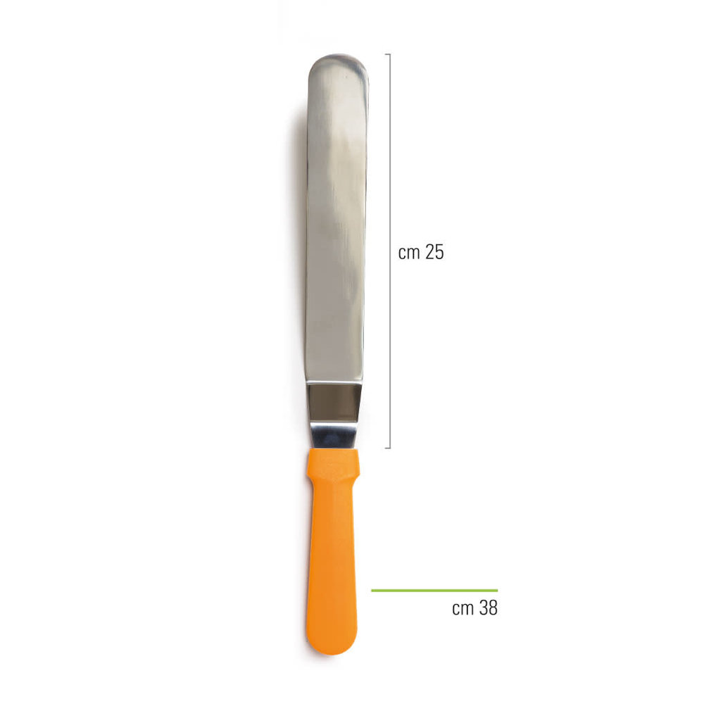 Decora Roestvrijstalen hoekpalet voor taarten en uitstrijken, 38 cm