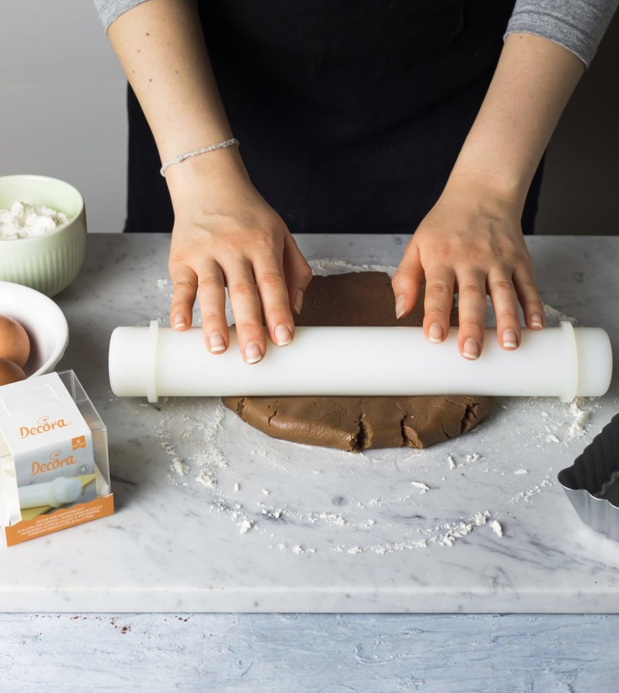 Decora Rolling pin spacer guides for even dough thickness, 2-4-6 mm Decora Rolling pin spacer guides for even dough thickness, 2-4-6 mm