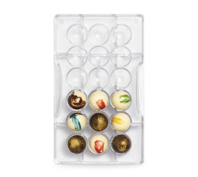 Decora Polycarbonate chocolate mold, half-sphere 25 mm Decora Polycarbonate chocolate mold, half-sphere 25 mm