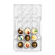 Decora Professionele polycarbonaat halve bol chocoladevorm, 25 x 10 mm