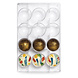 Decora Professional polycarbonate chocolate mold for half spheres 50 mm, 12 cavities Decora Professional polycarbonate chocolate mold for half spheres 50 mm, 12 cavities