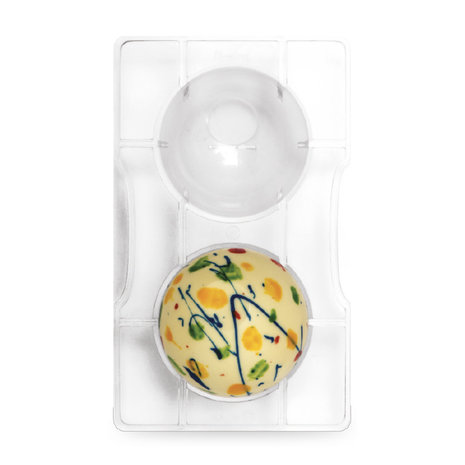 Decora Polycarbonate chocolate mold hemisphere 100mm
