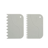 Decora Set taartschrapers, gekarteld, 2 stuks Decora Set taartschrapers, gekarteld, 2 stuks