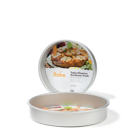 Decora Seamless anodized aluminum professional round baking pan, 10 x 5 cm