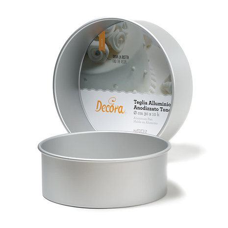 Decora Seamless anodized aluminum professional round baking pan, 15 x 10 cm