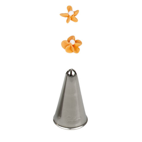 Decora Seamless stainless steel flower piping nozzle, model no. 225