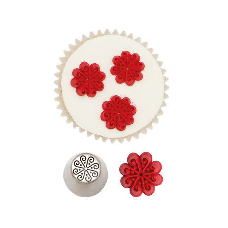 Decora Stainless steel swirl flower nozzle for direct flowers, to use with the 3D nozzle adapter