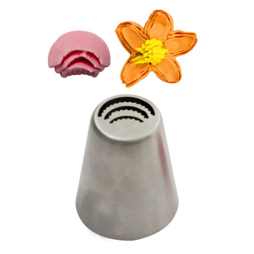 Decora Rvs drievoudig gekarteld bloemspuitmond voor directe bloemen, te gebruiken met de 3D-adapter
