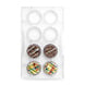 Decora Professionele polycarbonaat chocoladevorm voor geribbelde cupjes, 8 holtes