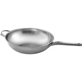 Wok 32cm 5-laags RVS met tegengreep