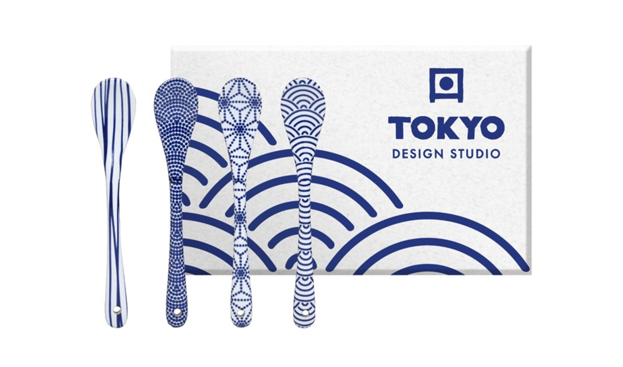 Tokyo Design Studio 4 Nippon Blue lepels in giftbox Tokyo Design Studio 4 Nippon Blue lepels in giftbox