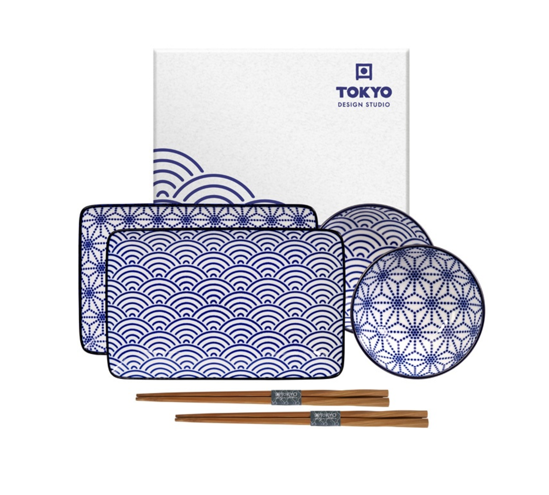 Tokyo Design Studio Sushi set voor 2 personen in giftbox Tokyo Design Studio Sushi set voor 2 personen in giftbox