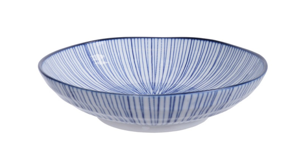 Tokyo Design Studio Bord 21x5.2cm met streeppatroon