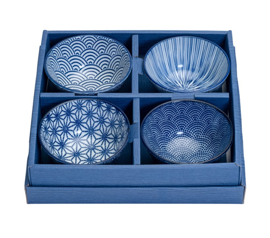 Tokyo Design Studio 4 kommen 12x6.4cm 300ml in giftbox Tokyo Design Studio 4 kommen 12x6.4cm 300ml in giftbox