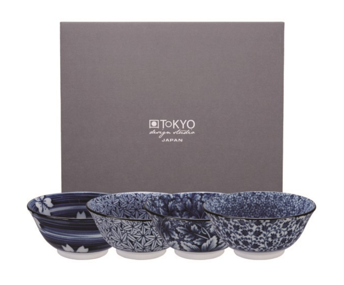 Tokyo Design Studio 4 kommen 14.8x7cm 500ml in giftbox