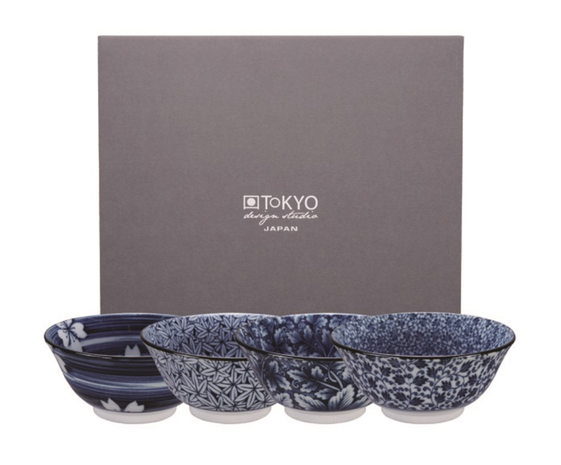 Tokyo Design Studio 4 kommen 14.8x7cm 500ml in giftbox