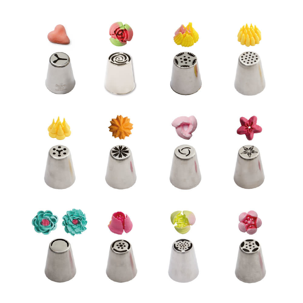 Decora 3D flower piping nozzle set type 1