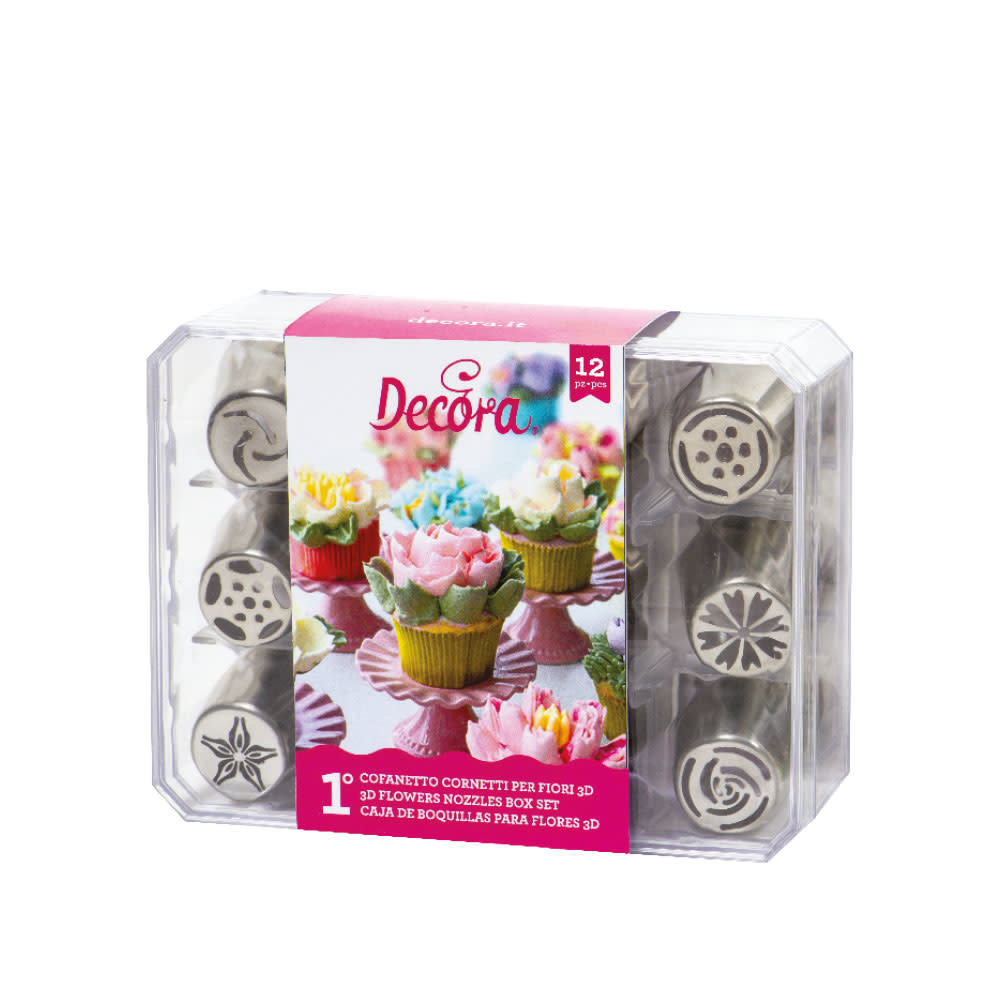 Decora 3D flower piping nozzle set type 1