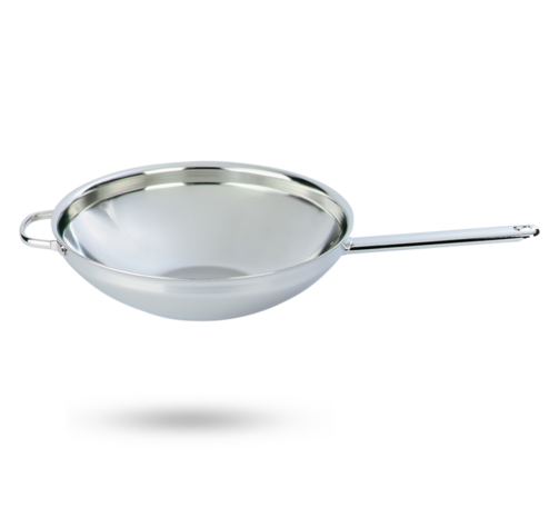 Demeyere Apollo 7 stainless steel wok flat bottom 32cm Demeyere Apollo 7 stainless steel wok flat bottom 32cm