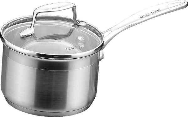 Scanpan Impact steelpan 14cm / 1,2L met glazen deksel