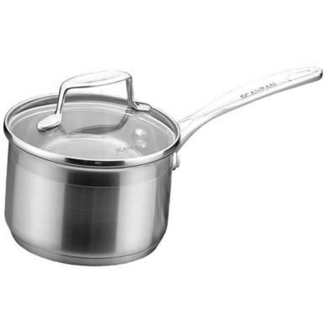 Scanpan Impact steelpan 16cm / 1,8L met glazen deksel