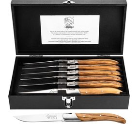 Laguiole style de vie Steakmessenset olijfhout Laguiole style de vie Steakmessenset olijfhout
