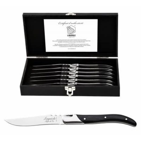 Laguiole style de vie Laguiole set of 6 steak knives with ebony handles Laguiole style de vie Laguiole set of 6 steak knives with ebony handles