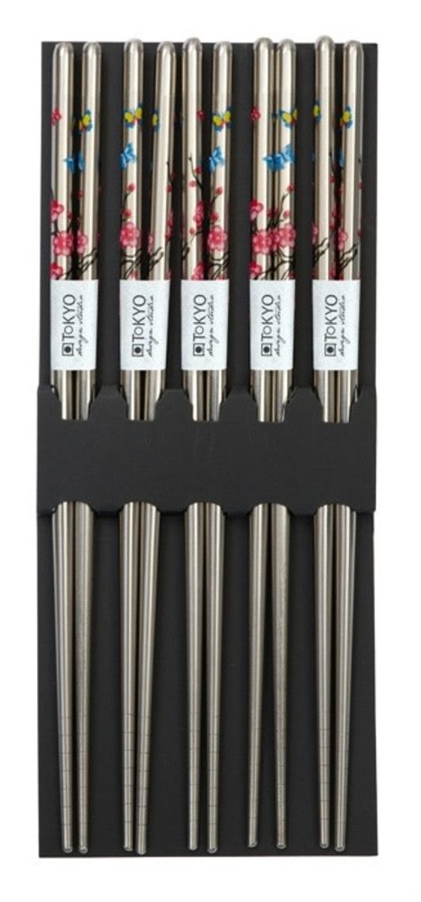 Tokyo Design Studio 5 sets of stainless steel chopsticks Sakura Tokyo Design Studio 5 sets of stainless steel chopsticks Sakura