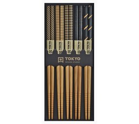 Tokyo Design Studio 5 paar eetstokjes met verschillende streeppatronen
