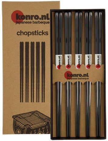 Tokyo Design Studio 5 sets of stainless steel chopsticks "Japanese BBQ" Tokyo Design Studio 5 sets of stainless steel chopsticks "Japanese BBQ"