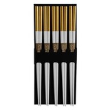 Tokyo Design Studio 5 sets of chopsticks white / gold
