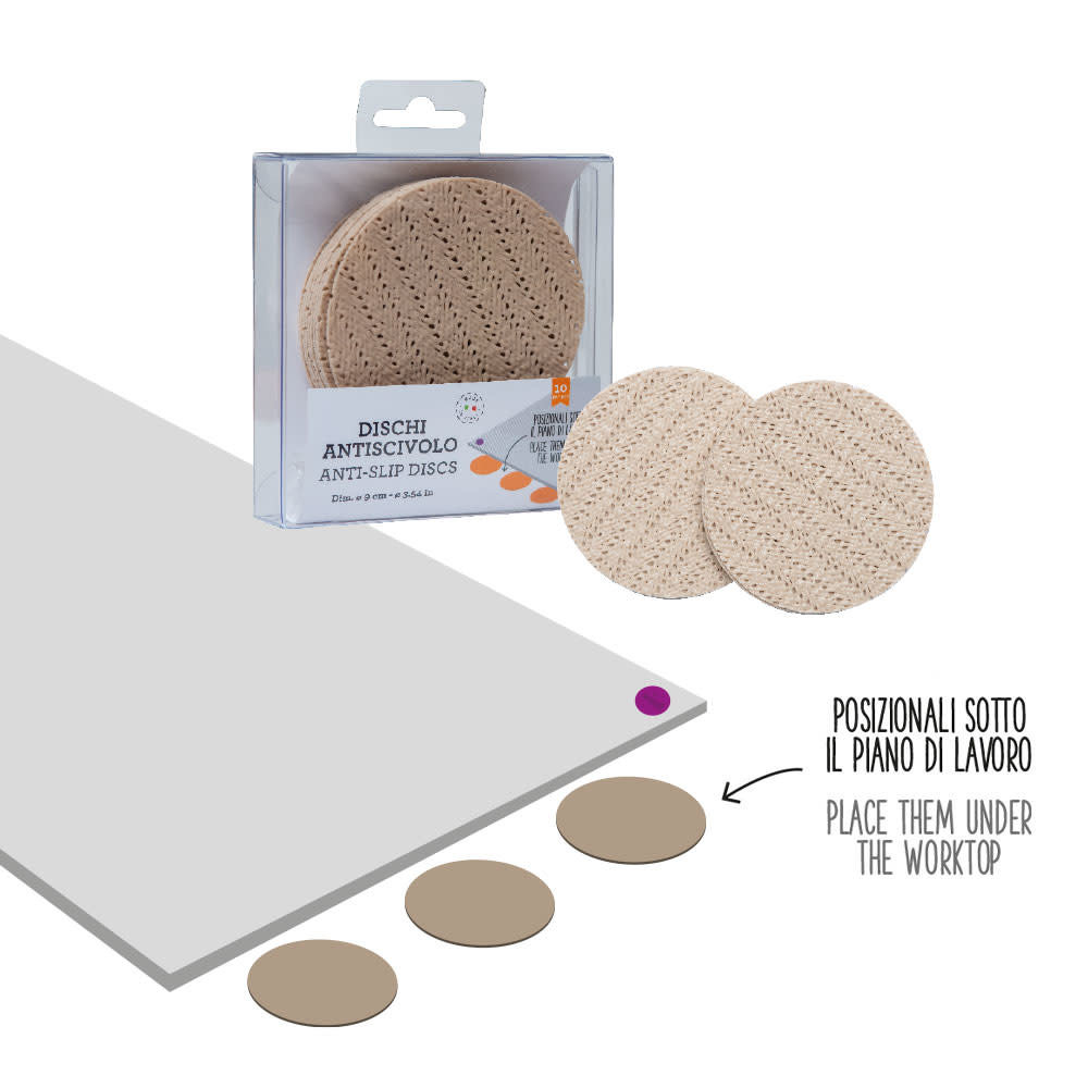 Decora Anti-slip discs to stop the work surface sliding, ⌀9 cm, 10 pieces Decora Anti-slip discs to stop the work surface sliding, ⌀9 cm, 10 pieces