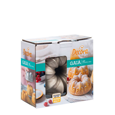 Decora Die-cast aluminum non-stick mini cake mold, Gaia design, ⌀10 x 5 cm Decora Die-cast aluminum non-stick mini cake mold, Gaia design, ⌀10 x 5 cm