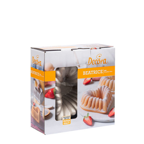 Decora Die-cast aluminum non-stick mini cake mold, Beatrice design, 16 x 16 x 6 cm Decora Die-cast aluminum non-stick mini cake mold, Beatrice design, 16 x 16 x 6 cm