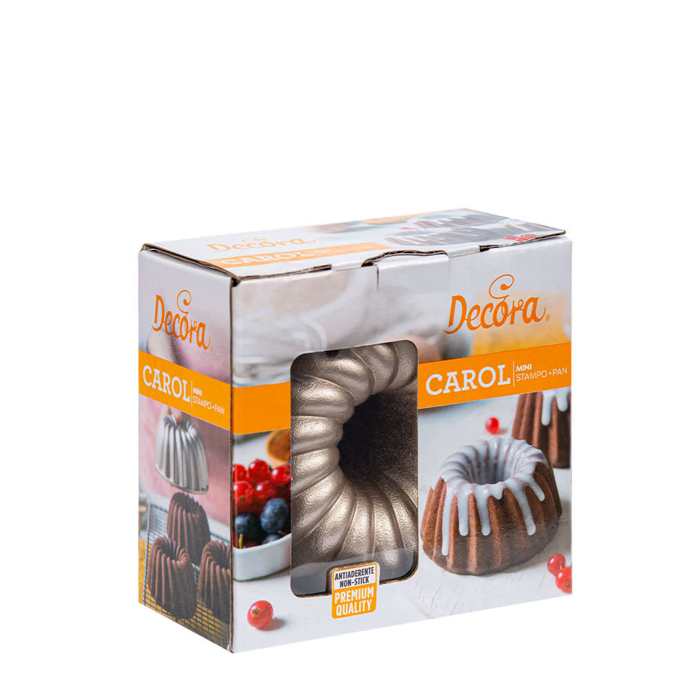 Decora Die-cast aluminum non-stick mini cake mold, Carol design, ⌀10 x 5 cm Decora Die-cast aluminum non-stick mini cake mold, Carol design, ⌀10 x 5 cm