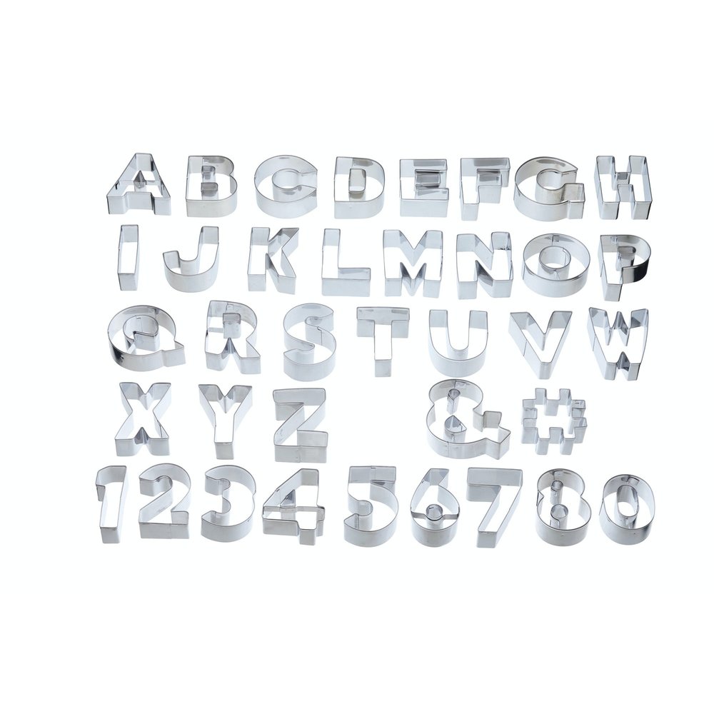 35-piece set of numeral and letter cutters 35-piece set of numeral and letter cutters