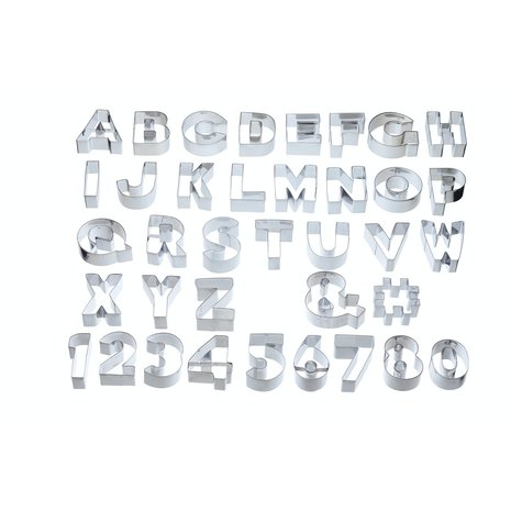 35-piece set of numeral and letter cutters 35-piece set of numeral and letter cutters