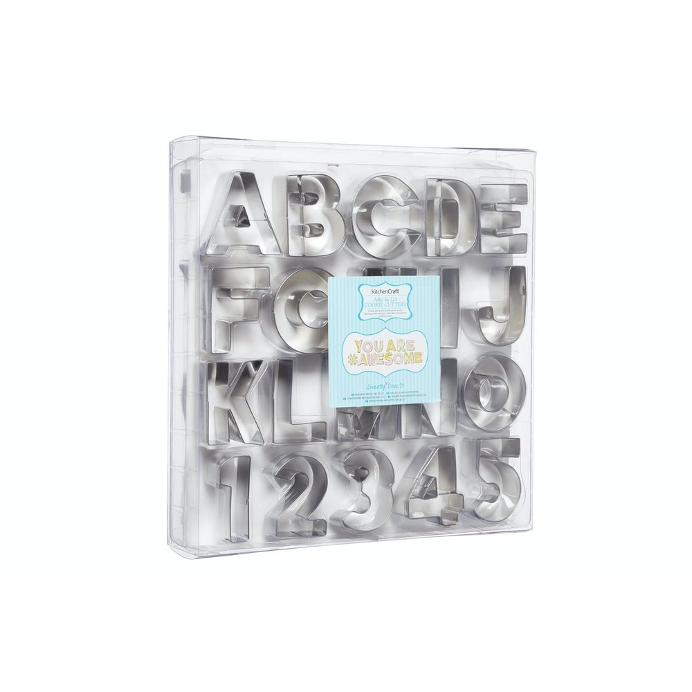35-piece set of numeral and letter cutters 35-piece set of numeral and letter cutters