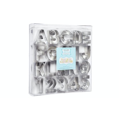 35-piece set of numeral and letter cutters 35-piece set of numeral and letter cutters