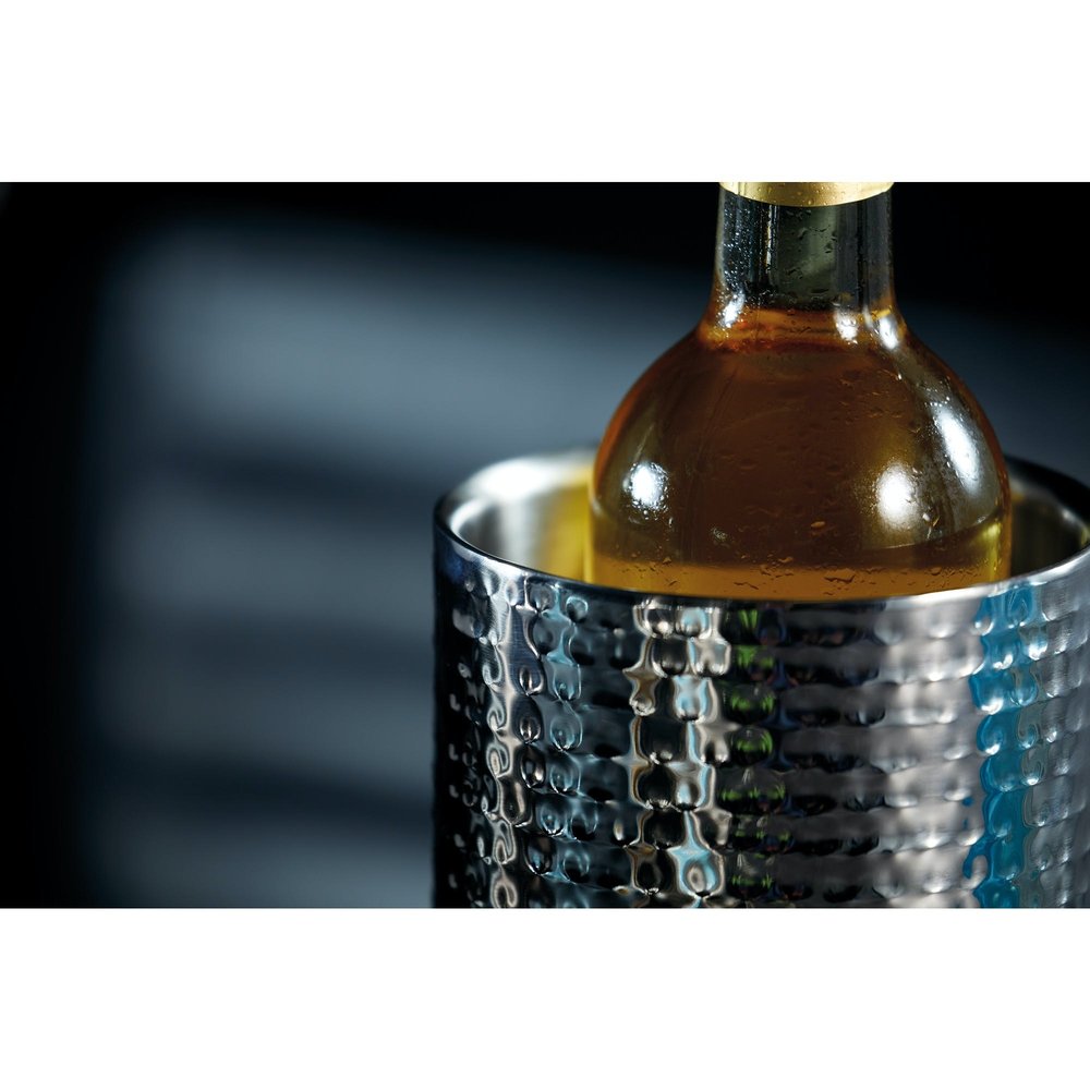 BarCraft Luxury wine cooler with hammered stainless steel BarCraft Luxury wine cooler with hammered stainless steel