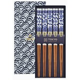 Tokyo Design Studio 5 sets of chopsticks Wave Blue