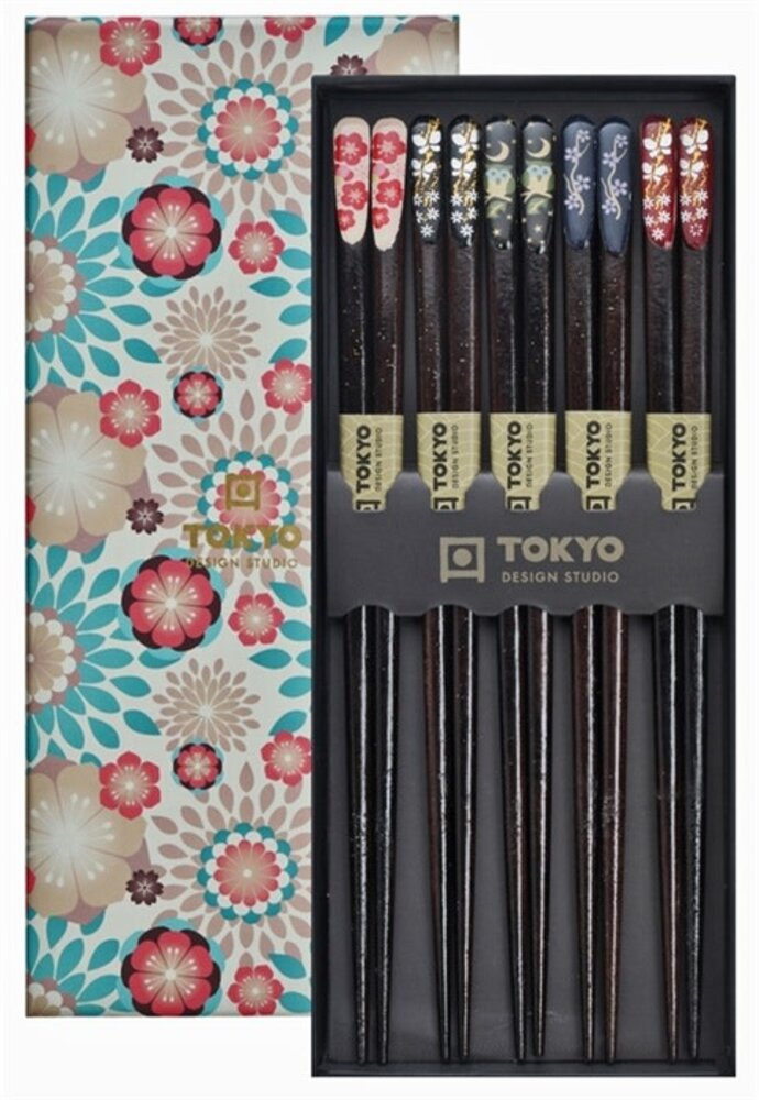 Tokyo Design Studio 5 sets of chopsticks Nippon Flora in gift box