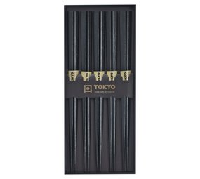 Tokyo Design Studio 5 sets of black wooden chopsticks