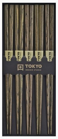 Tokyo Design Studio 5 sets of chopsticks wood grain Tokyo Design Studio 5 sets of chopsticks wood grain