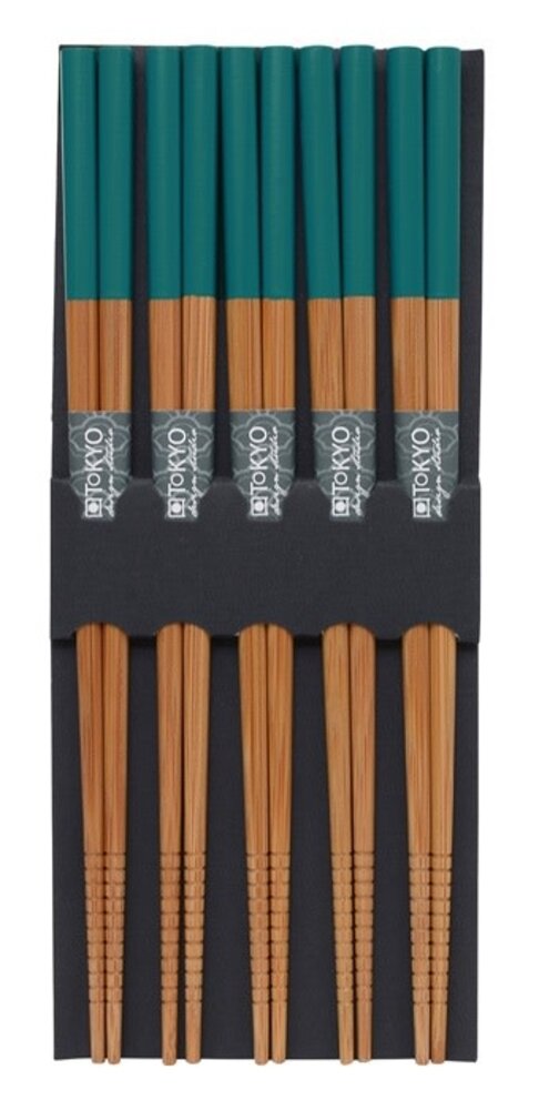 Tokyo Design Studio 5 sets of wooden chopsticks petrol Tokyo Design Studio 5 sets of wooden chopsticks petrol