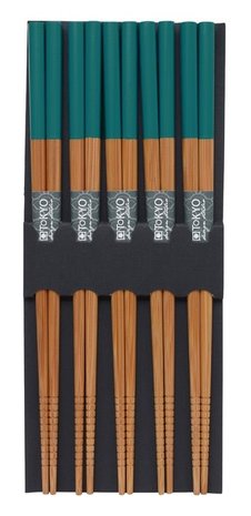 Tokyo Design Studio 5 sets of wooden chopsticks petrol Tokyo Design Studio 5 sets of wooden chopsticks petrol