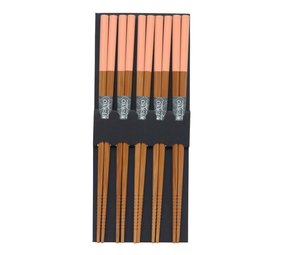 Tokyo Design Studio 5 sets of wooden chopsticks pink