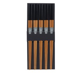 Tokyo Design Studio 5 sets of wooden chopsticks black
